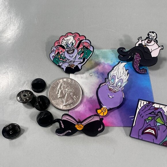 Ursula Villain Lapel Pin Little Mermaid Ariel Princess Brooch Jewelry Badge Pin - Picture 3 of 7